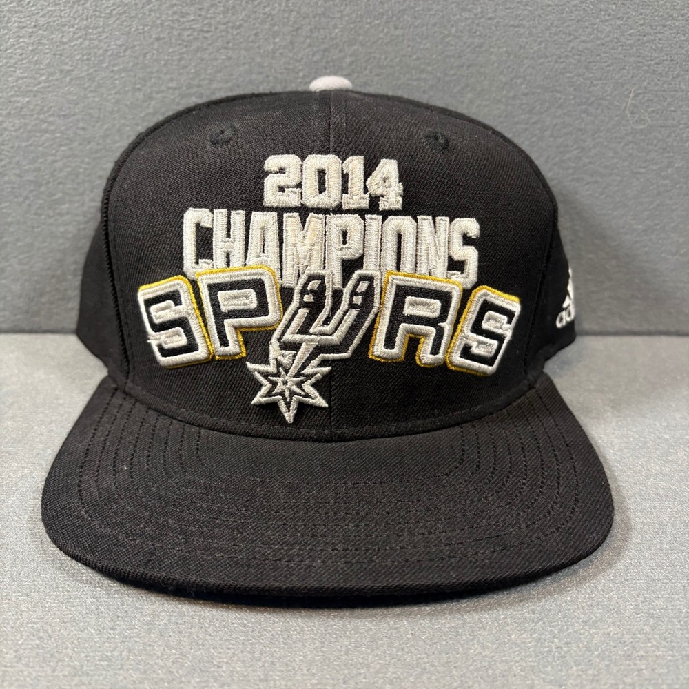Rare Limited San Antonio Spurs Ring Ceremony Adidas Cap‎ w/ Skyline & Trophies